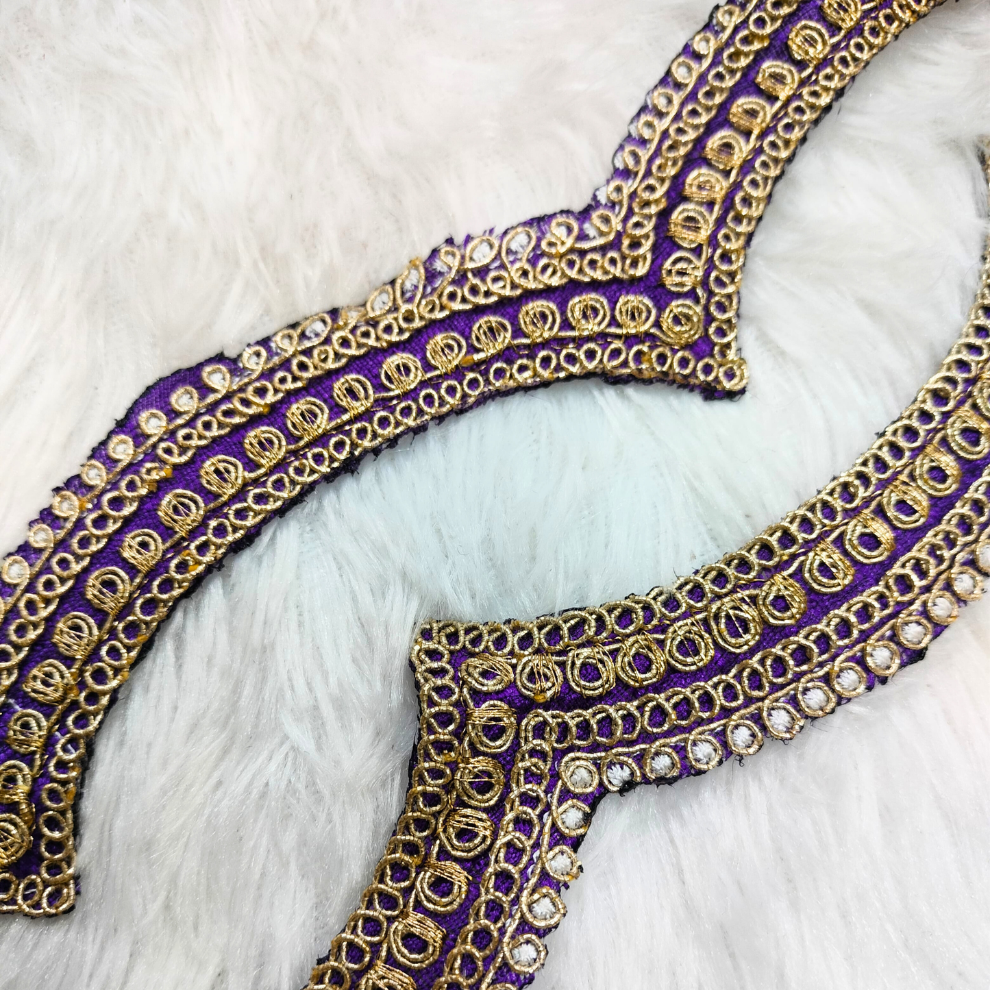 Purple Fancy Embellished Trim