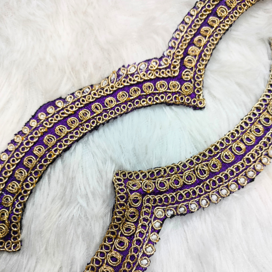 Purple Fancy Embellished Trim