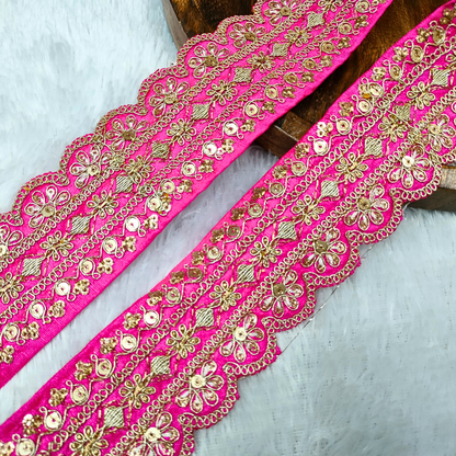 Pink Fancy Embellished Trim