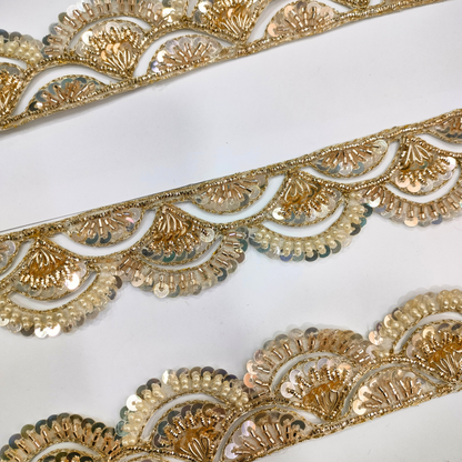 Water Gold And White Handcrafted Trim