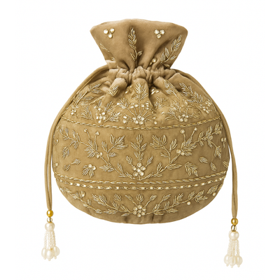 Desert Gold Embroidered Potli