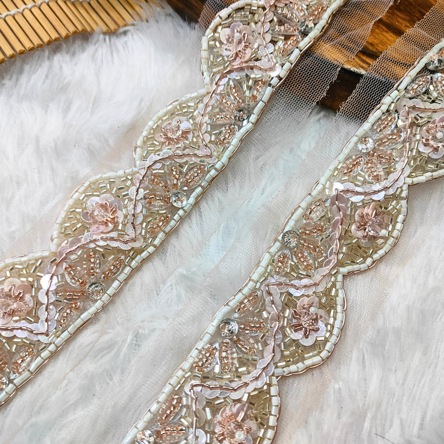 Peach Exquisite Handcrafted Trim