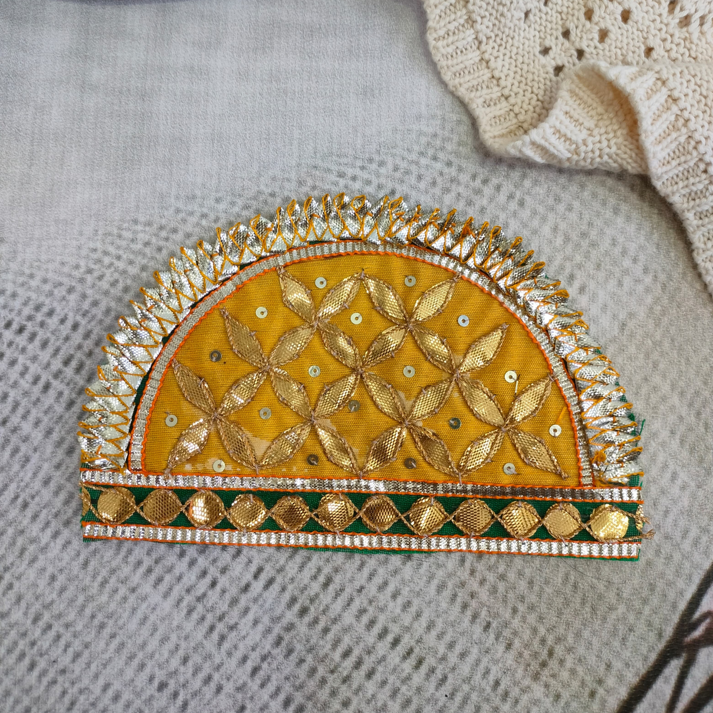 Yellow Embellished Gota Patch