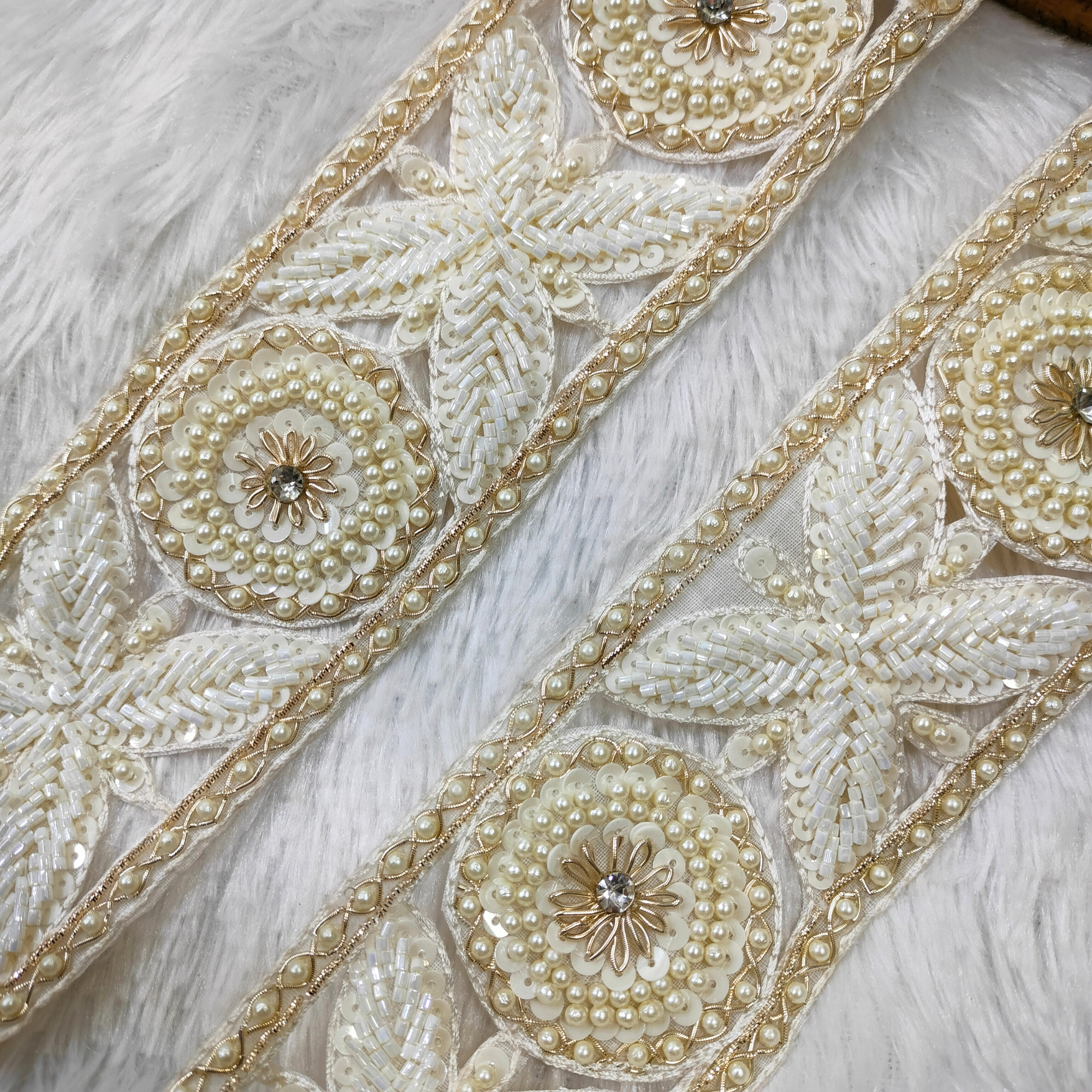 Handcrafted Zardozi Embellished Trim