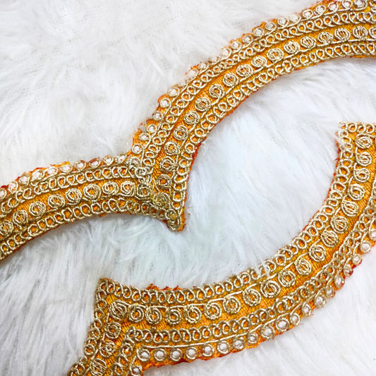 Yellow Fancy Embellished Trim