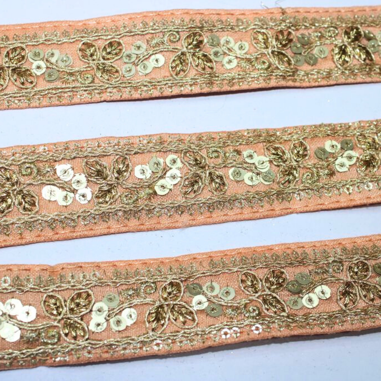 Peach Fancy Zari Trim