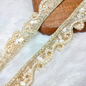 Light Gold Embellished Handwork Trim