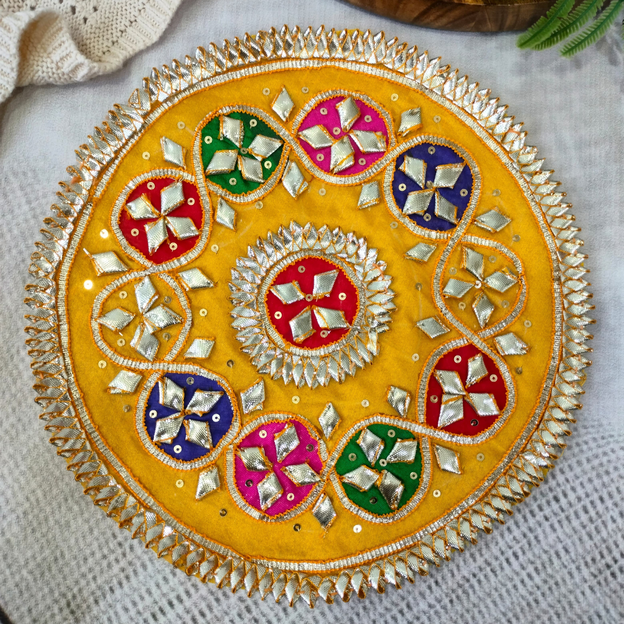 Yellow Embellished Gota Patch