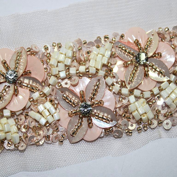 Rose Gold and Peach Exquisite Handcrafted Trim