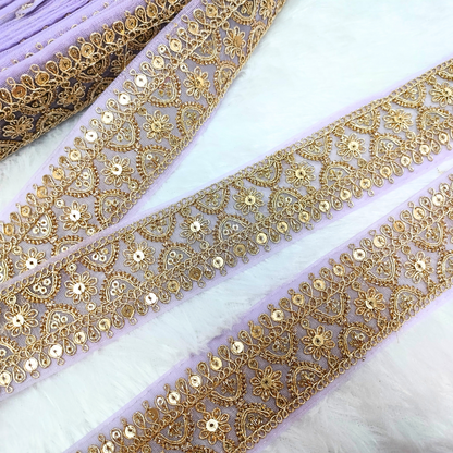 Fancy Lavender Embellished Trim