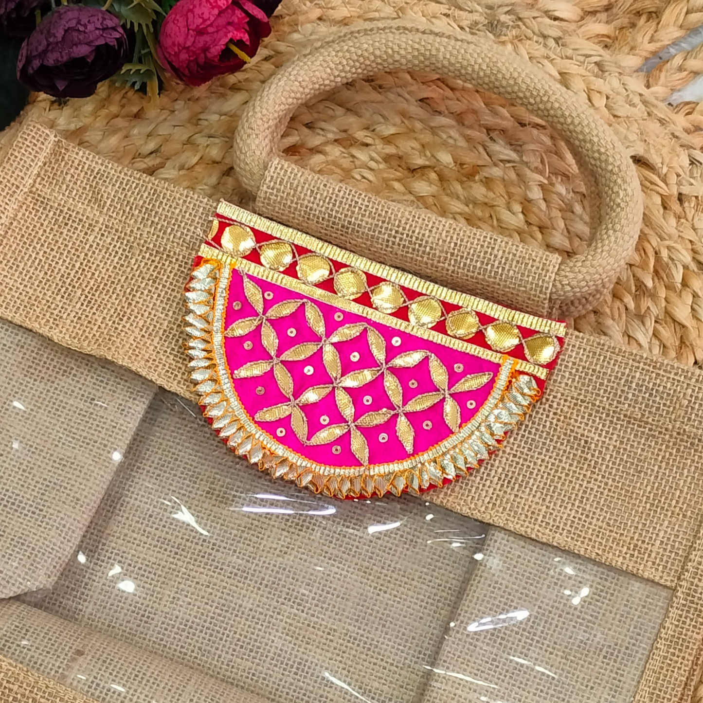 Pink Embellished Gota Patch (12 Pieces)