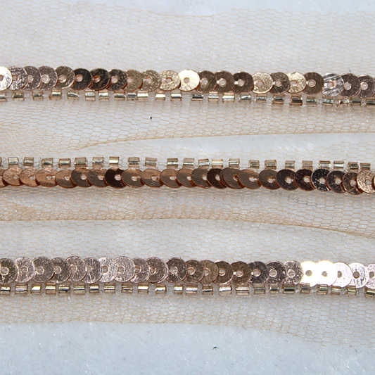 Rose Gold Embellished Handwork Trim