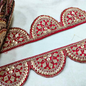 Red Fancy Zardozi Scalloped Trim