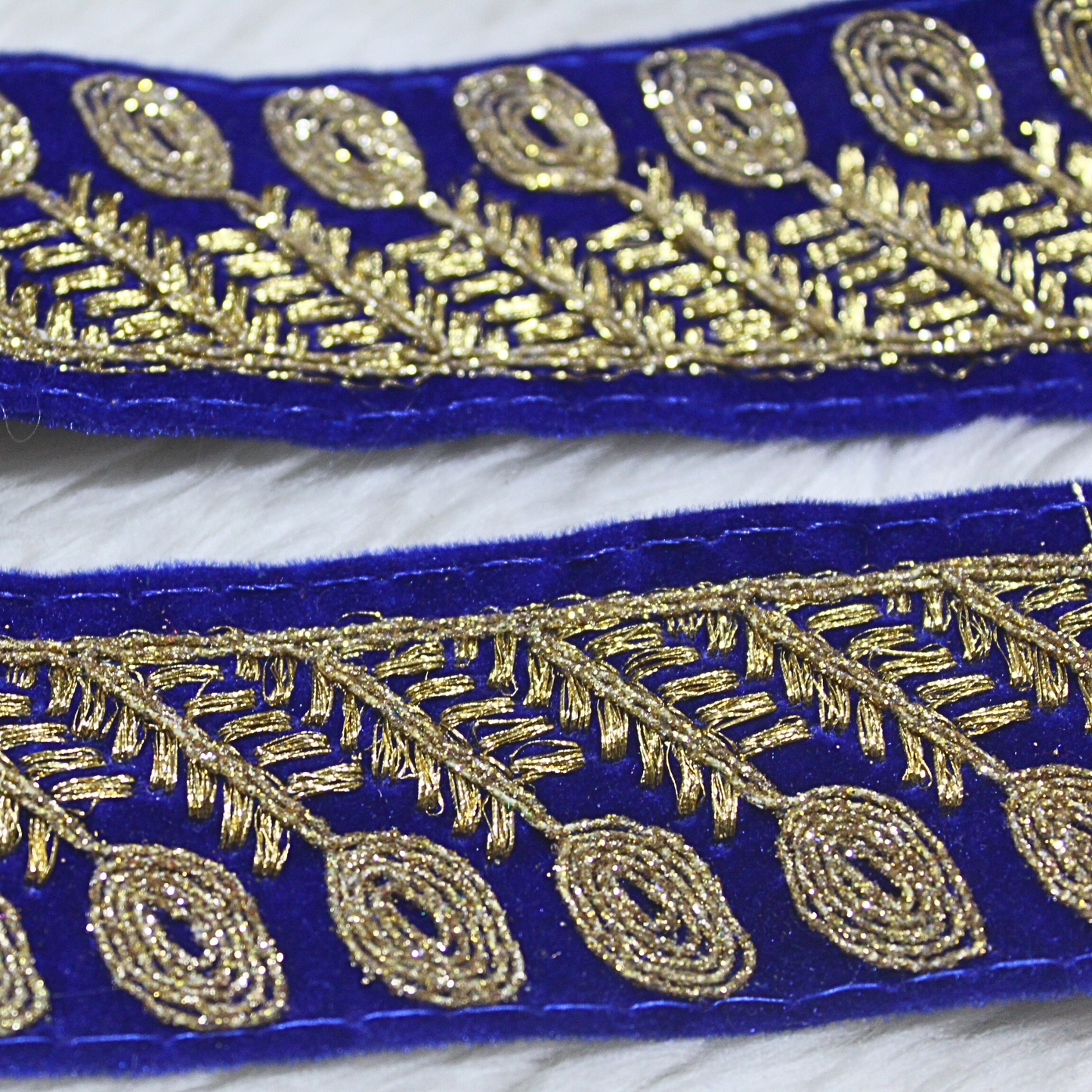 Blue Embellished Fancy Trim