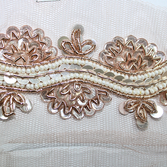 Rose Gold Handwork Embellished Trim