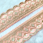 Fancy Peach Zari Embellished Trim