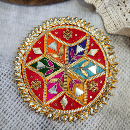 Red Embellished Gota Patch (12 Pieces)