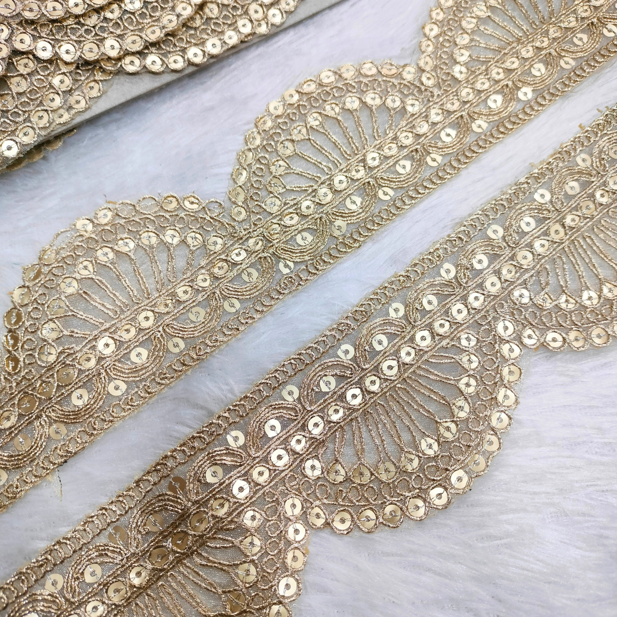 Sequin Cutwork Lace