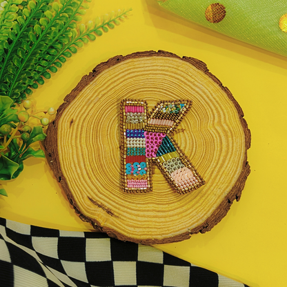 Colorburst Alphabet 'K' Patch