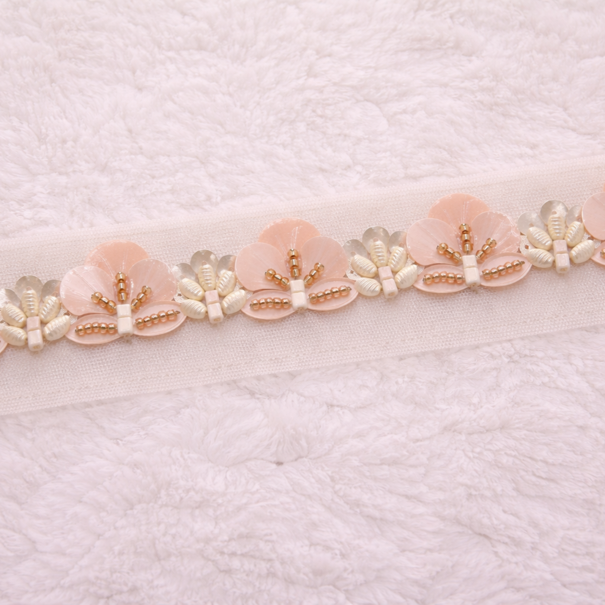 Rose Gold Floral Wave Lace