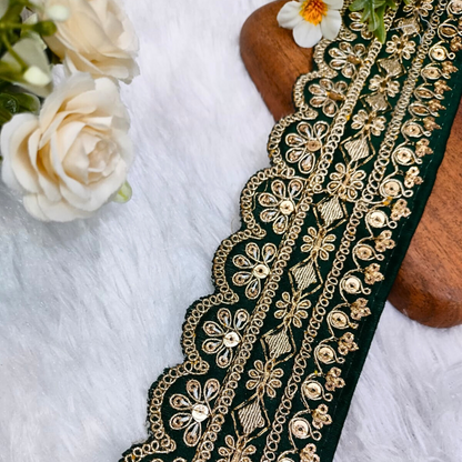 Black Fancy Embellished Trim