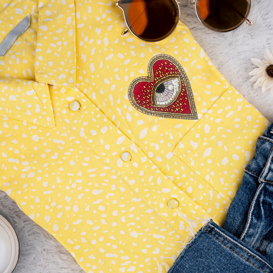 Love Loom 'Heart' Shape Handmade Patch