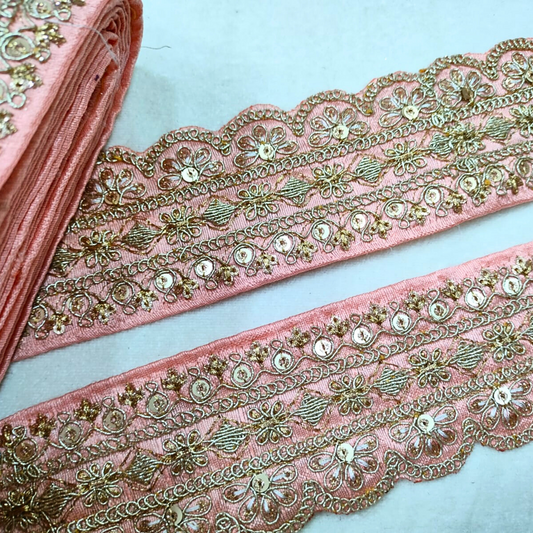 Light Peach Fancy Embellished Trim