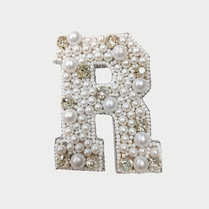 Stone & Pearl Alphabet 'R' Patch