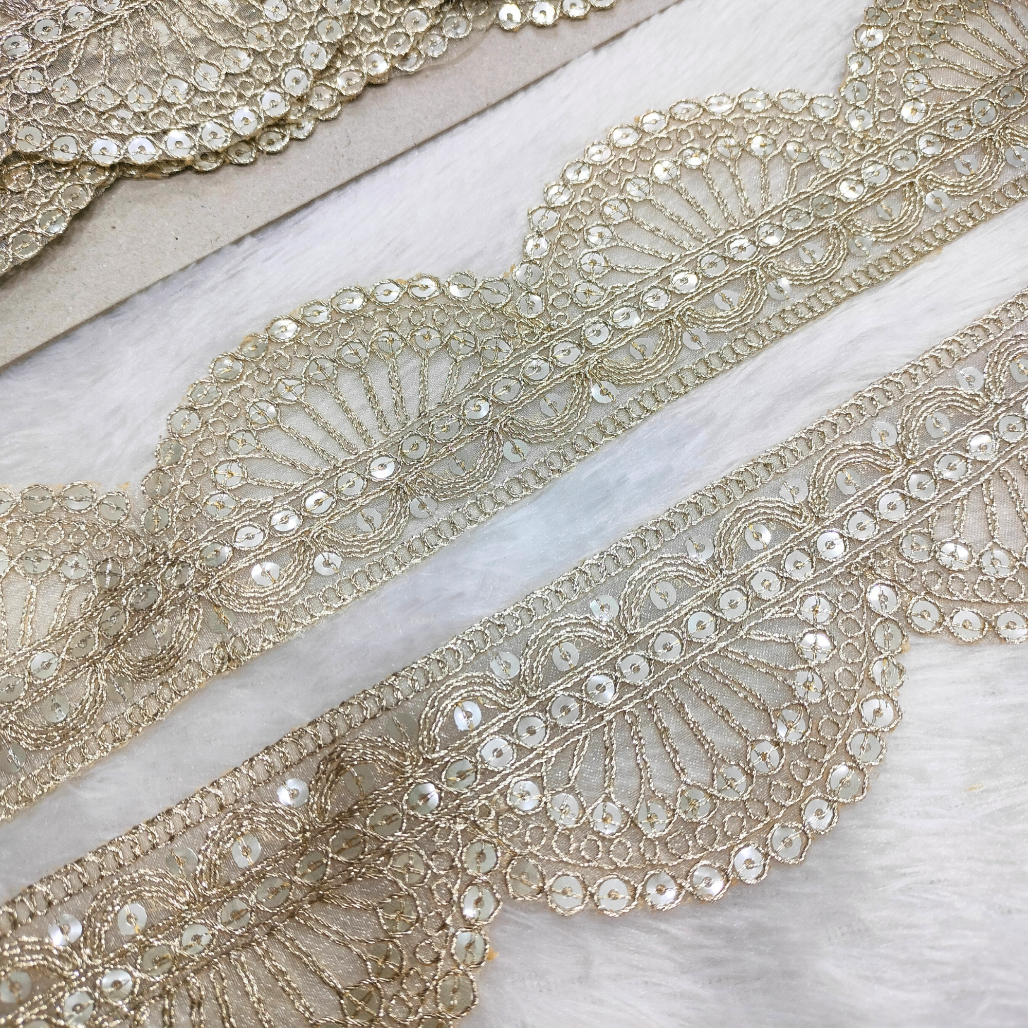 Sequin Cutwork Lace