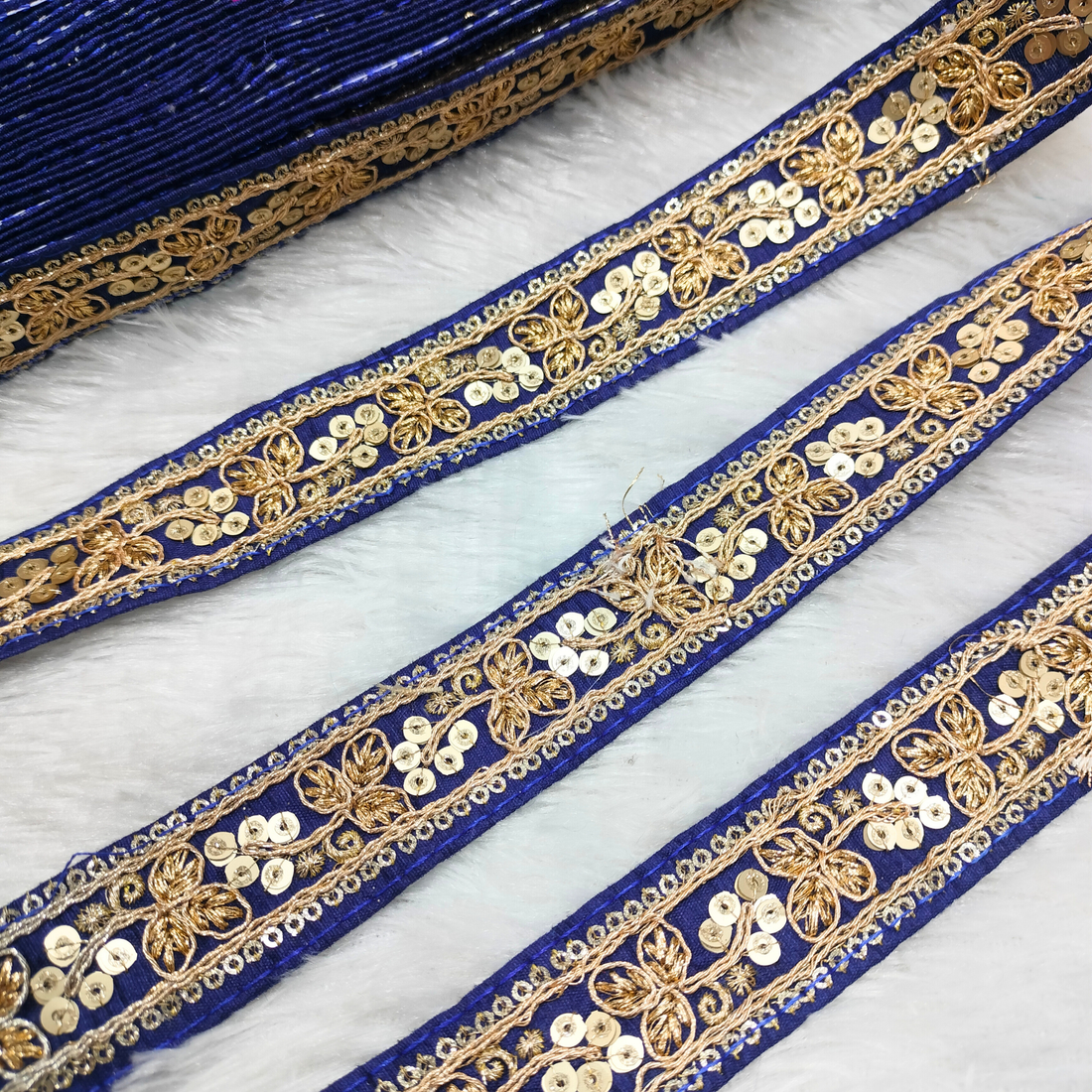 Sequin Floral Zari Trim