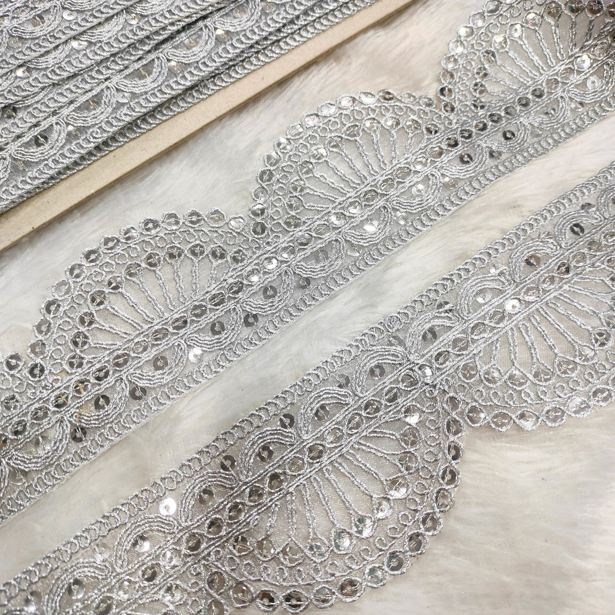 Sequin Cutwork Lace