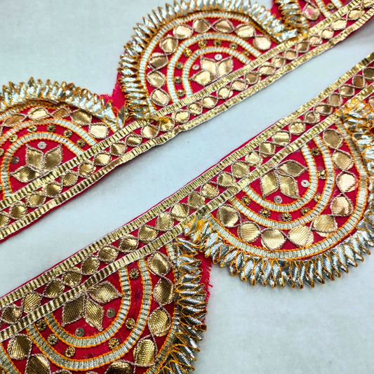 Red Traditional Gota Work Lace