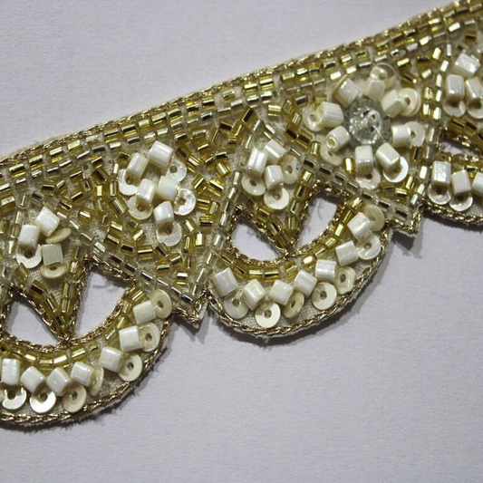 Golden Handwork Embellished Trim