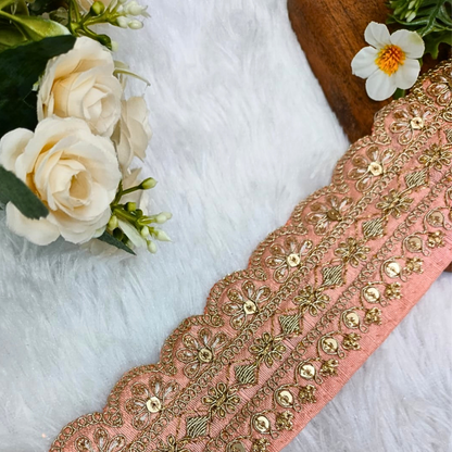 Light Peach Fancy Embellished Trim