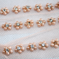 Peach Floral Handwork Trim