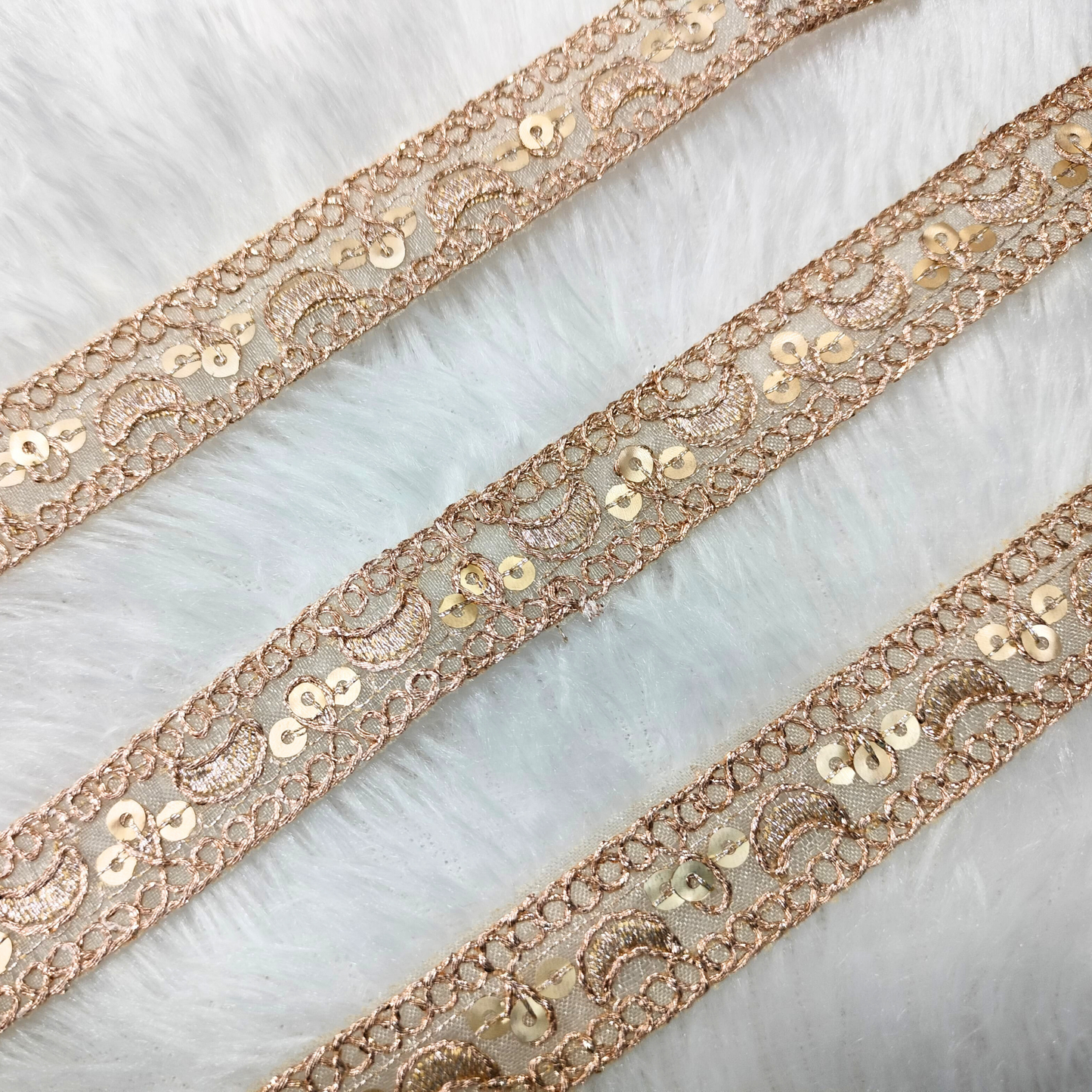 Gold Sequin Zari Trim