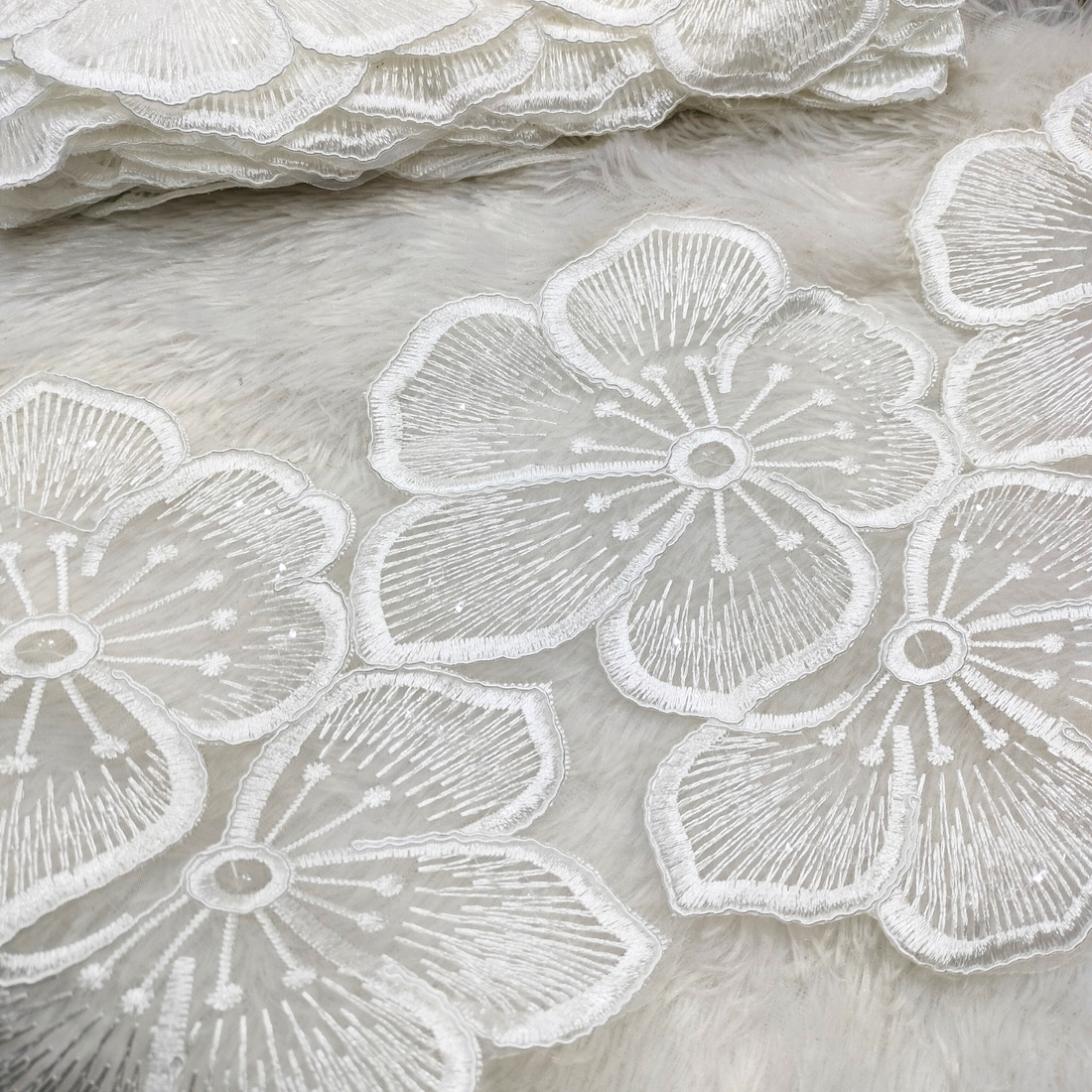 Petal Bloom Cutwork Lace