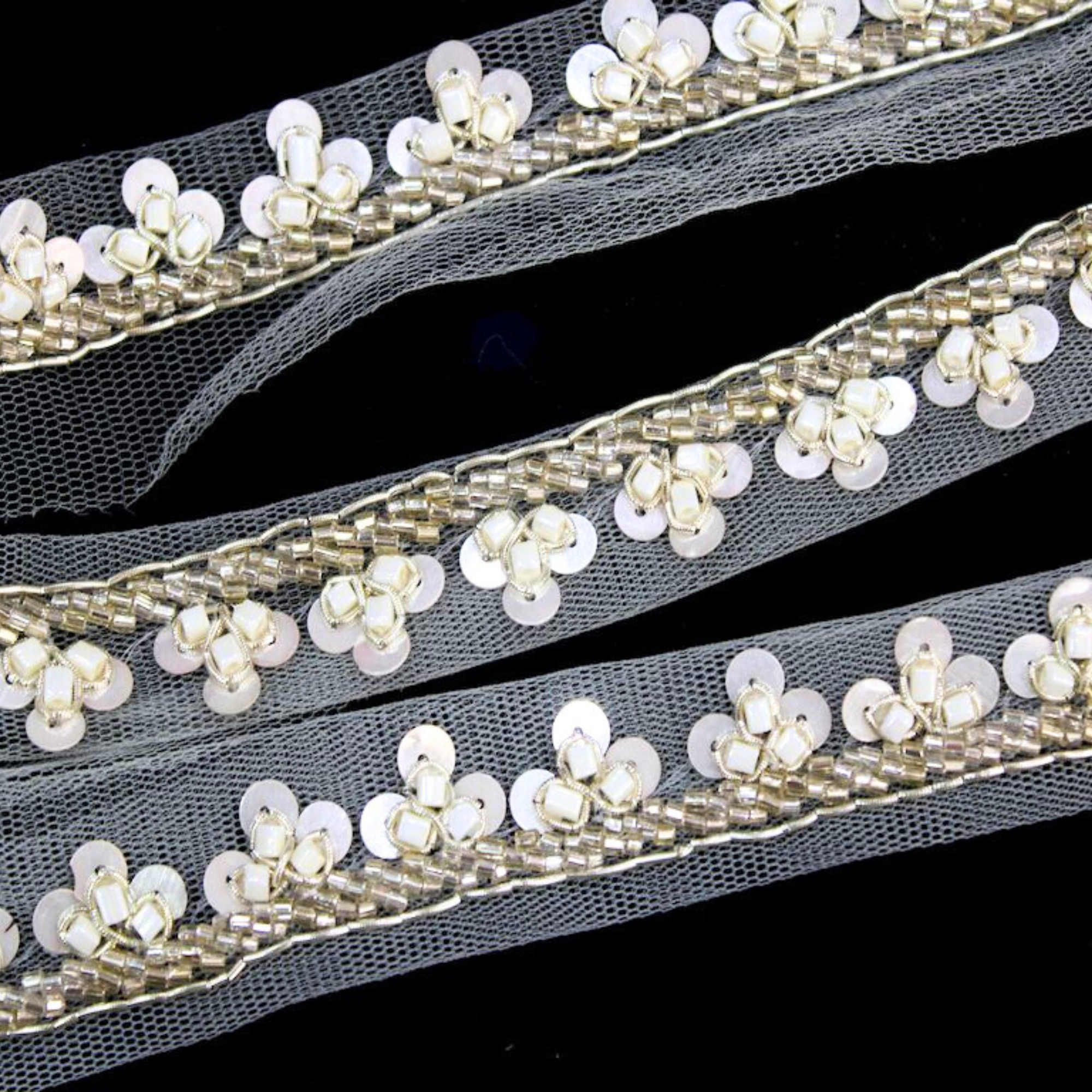 Handcrafted Sequin Embellished Trim