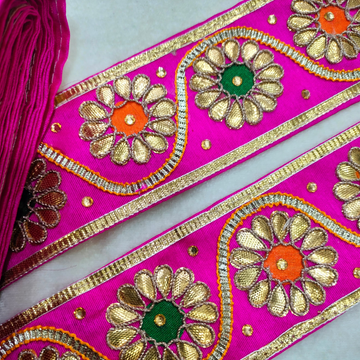 Pink Traditional Gota Patti Lace