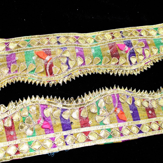 Multicolor Gota Embellished Handwork Trim