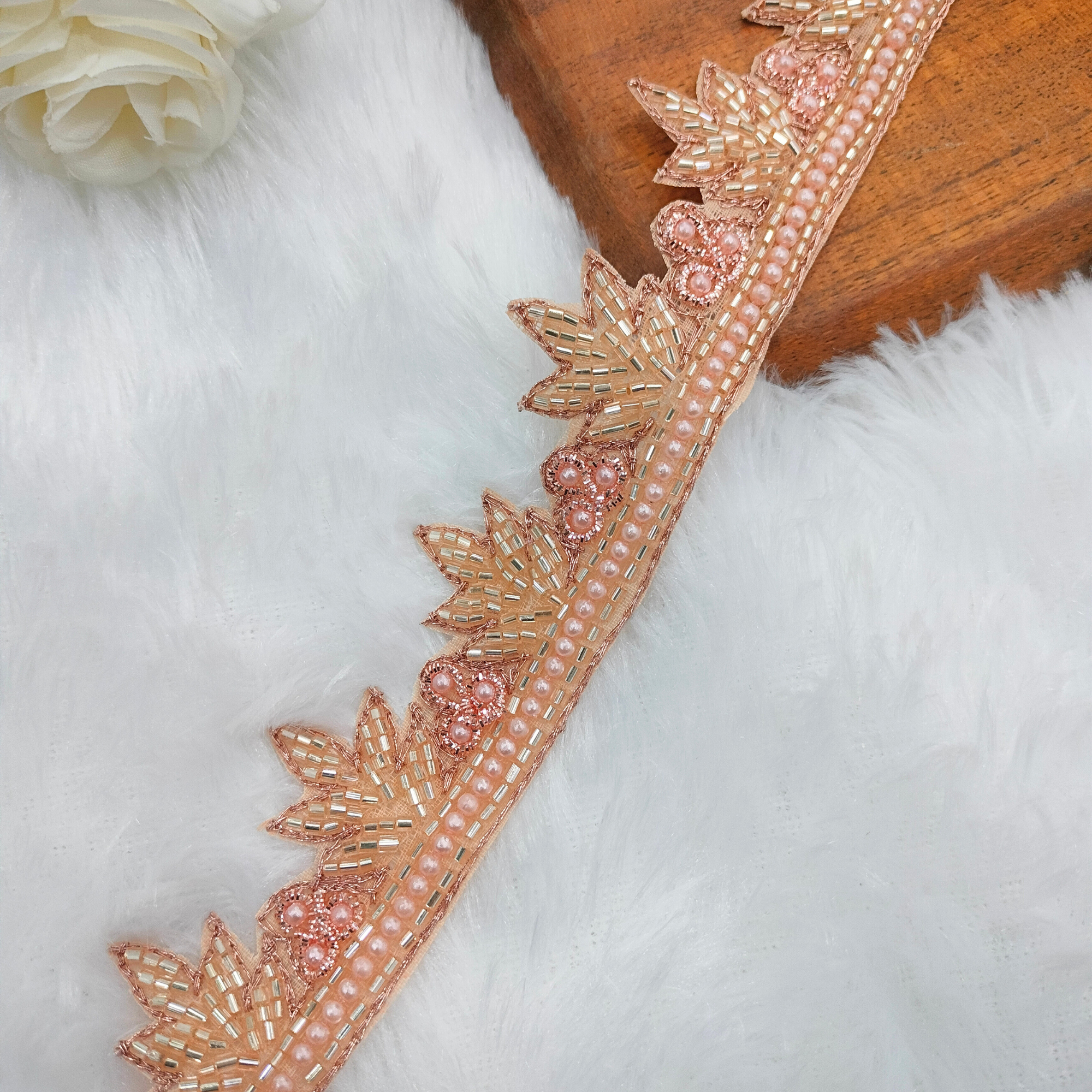 Embellished Cutdana Handwork Lace