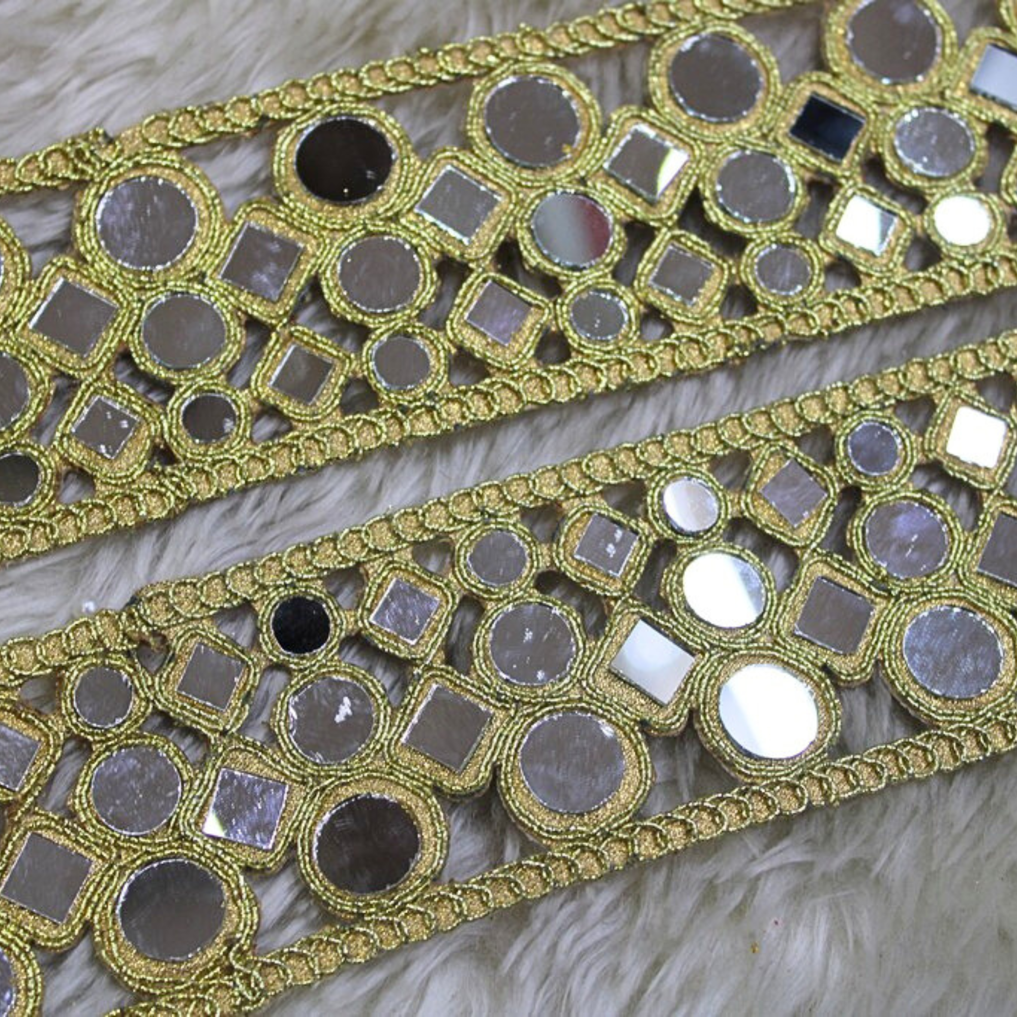 Elegant Mirror Work Trim