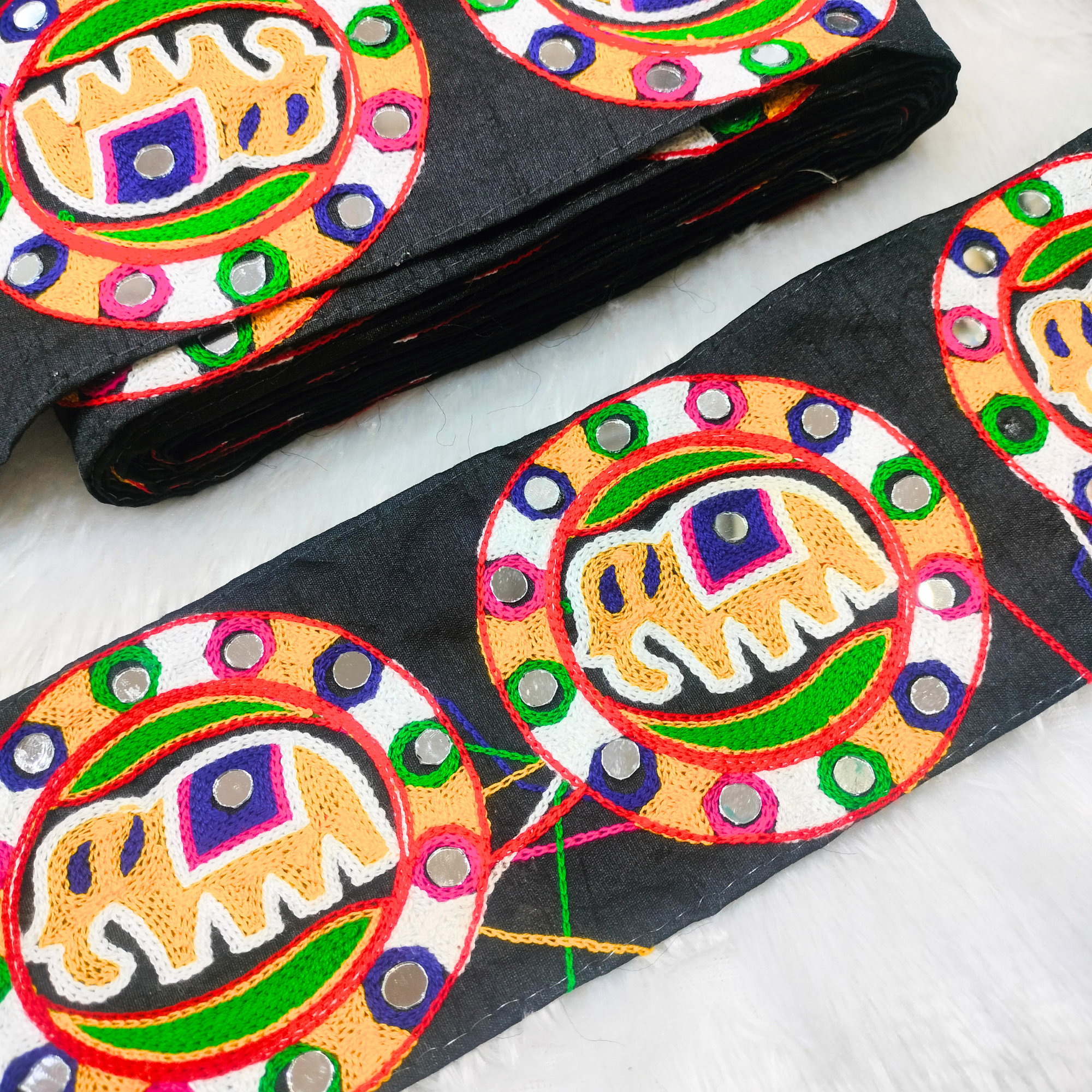 Multicolor Navratri Embroidered Trim