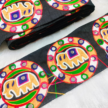 Multicolor Navratri Embroidered Trim
