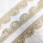 Scalloped Water Gold Cutdana Embellished Trim