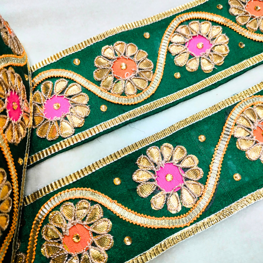 Green Traditional Gota Work Lace