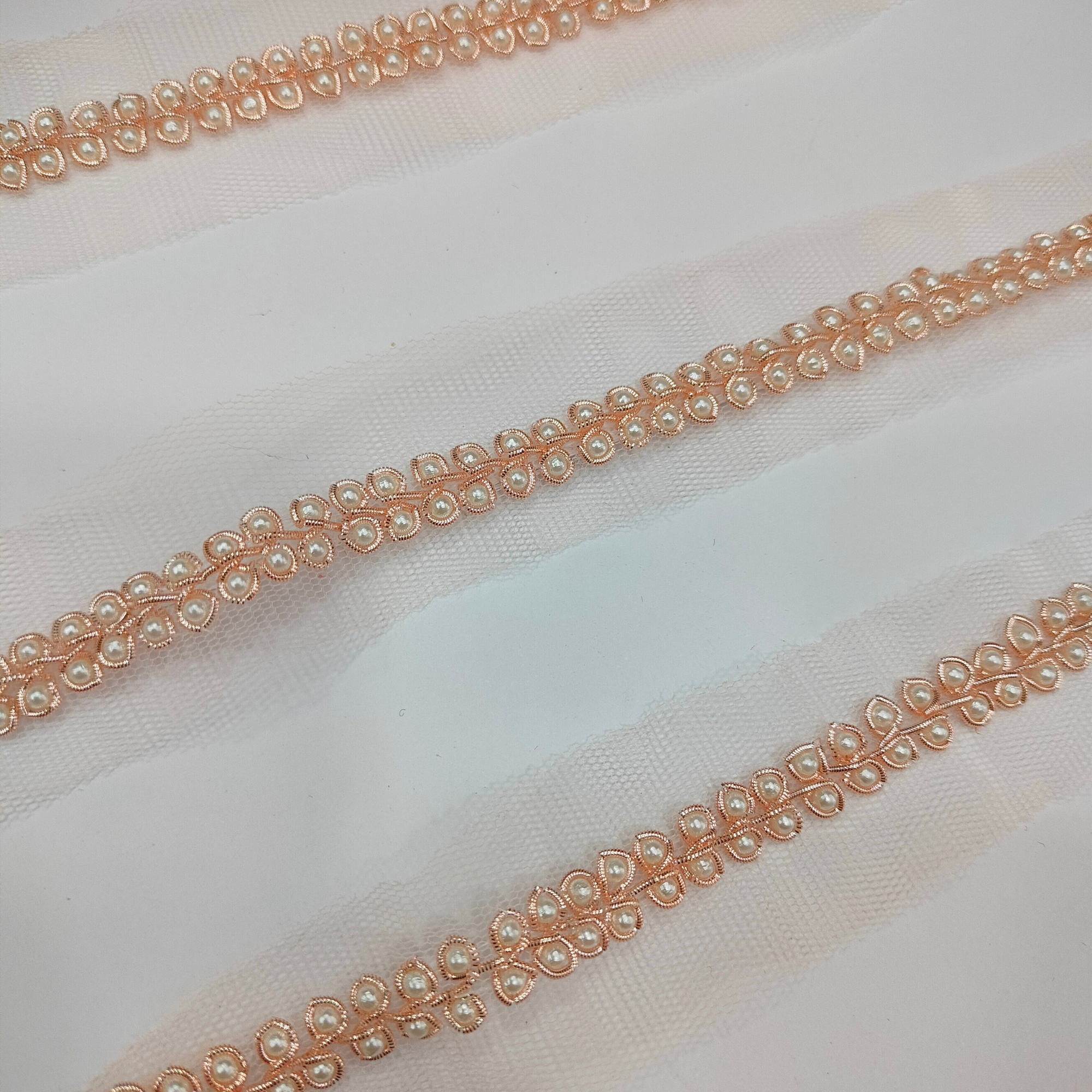 Pearl Embellished Handwork Trim