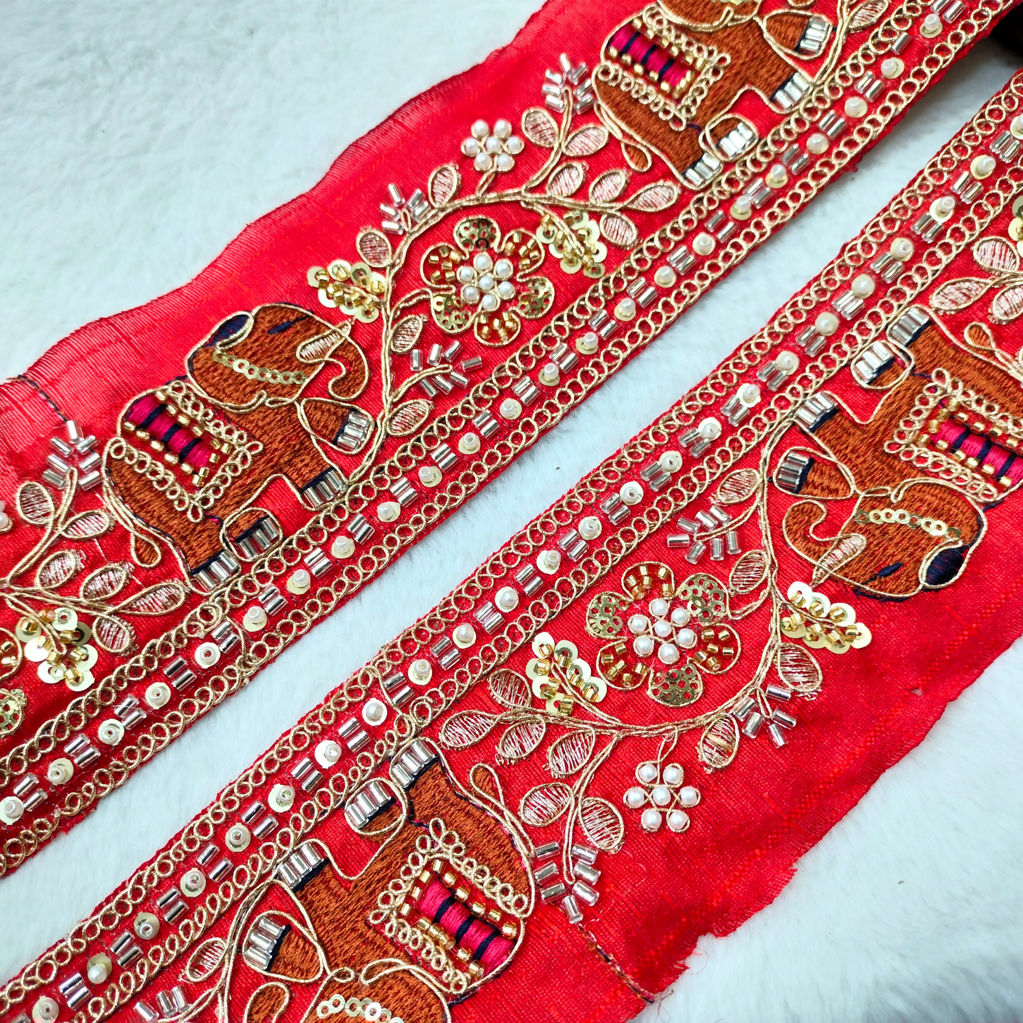 Fancy Elephant Embellished Trim