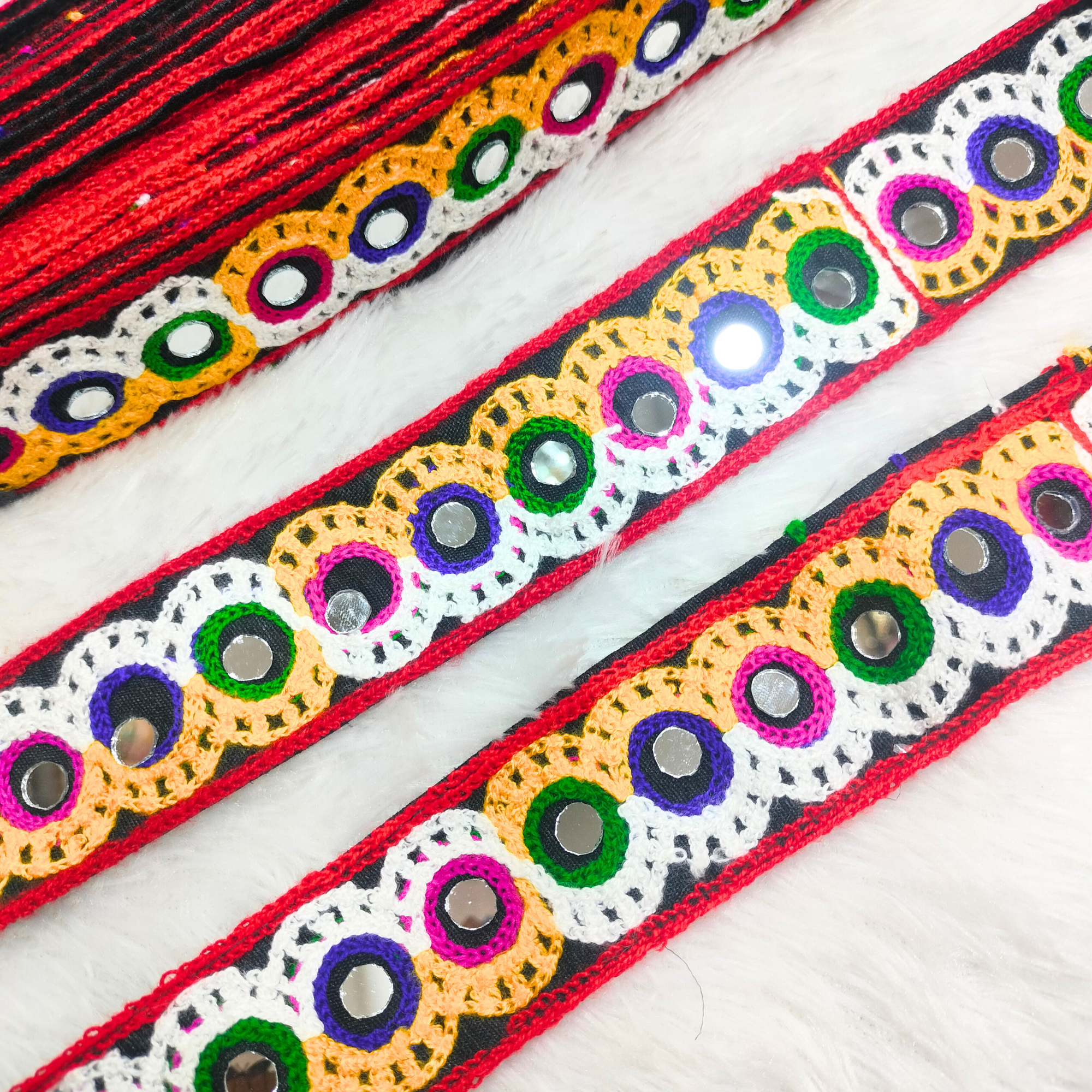 Multicolor Navratri Embroidered Trim