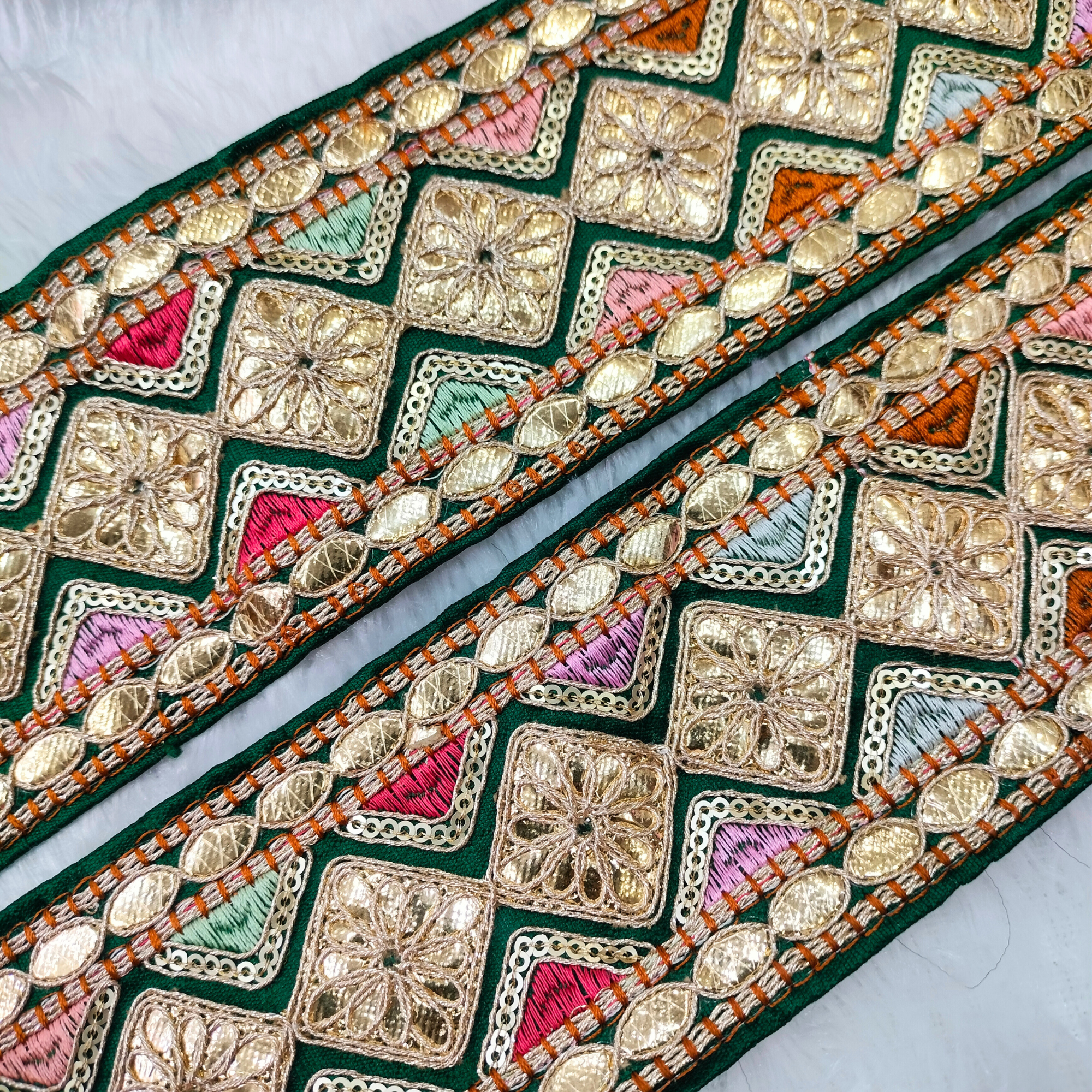Multicolor Embellished Gota Trim